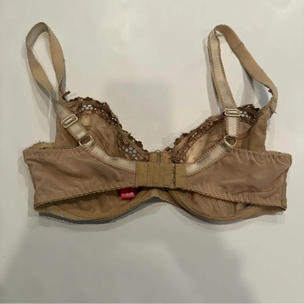 Curvy Kate Nude Sheer Lace Underwire Bra 32E EU 70F